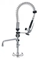 Douchette de puisage monotrou à col de cygne orientable 250 mm en cuivre chromé - Gastro M - CY798