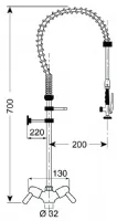 Photo 2 - Douchette de puisage petit modèle monotrou - gastro m - cy796 - Gastro m - CY796