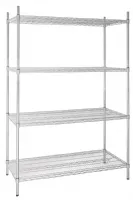 Étagère en kit 4 niveaux métal galvanisé 1220x610x1830 mm - vogue - u257 - Vogue - U257