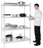 Photo 2 - Étagère en kit 4 niveaux métal galvanisé 1220x610x1830 mm - vogue - u257 - Vogue - U257