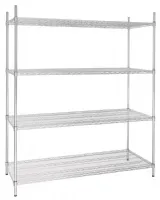 Étagère en kit 4 niveaux zinc galvanisé 1525x610x1830 mm - Vogue - U258 - Vogue - U258
