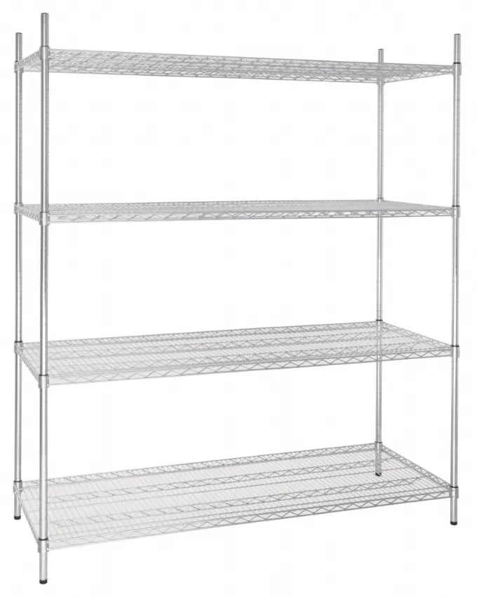Étagère en kit 4 niveaux zinc galvanisé 1525x610x1830 mm - vogue - u258 - Vogue - U258