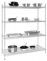 Photo 3 - Étagère en kit 4 niveaux zinc galvanisé 1525x610x1830 mm - vogue - u258 - Vogue - U258