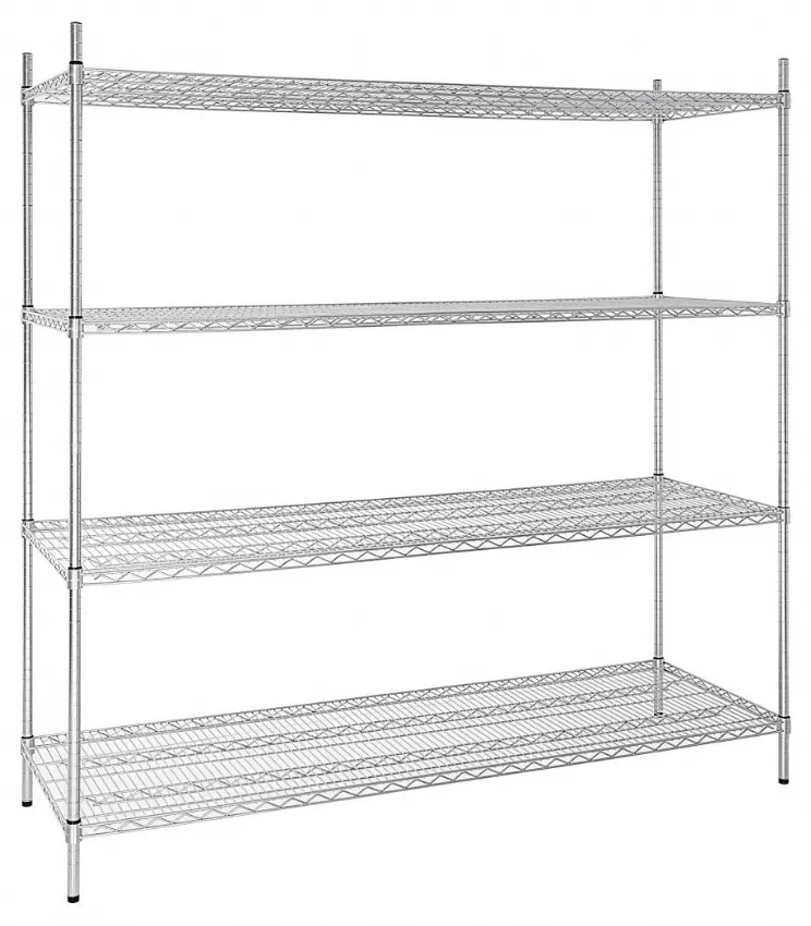 Étagère en kit 4 niveaux zinc galvanisé 1830x610x1830 mm - vogue - u259 - Vogue - U259