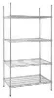 Étagère en kit 4 niveaux zinc galvanisé 915x610x1830 mm - vogue - u256 - Vogue - U256