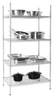 Photo 2 - Étagère en kit 4 niveaux zinc galvanisé 915x610x1830 mm - vogue - u256 - Vogue - U256