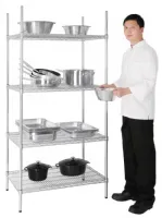 Photo 3 - Étagère en kit 4 niveaux zinc galvanisé 915x610x1830 mm - vogue - u256 - Vogue - U256