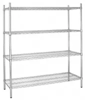 Étagère modulaire 4 niveaux métal galvanisé 1830x457x1840 mm - vogue - l939 - Vogue - L939
