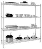Photo 2 - Étagère modulaire 4 niveaux métal galvanisé 1830x457x1840 mm - vogue - l939 - Vogue - L939