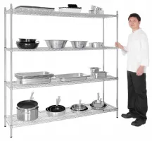 Photo 3 - Étagère modulaire 4 niveaux métal galvanisé 1830x457x1840 mm - vogue - l939 - Vogue - L939