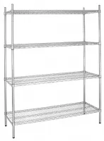 Étagère modulaire métal galvanisé 4 niveaux 1525x460x1840 mm - vogue - l929 - Vogue - L929