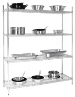 Photo 3 - Étagère modulaire métal galvanisé 4 niveaux 1525x460x1840 mm - vogue - l929 - Vogue - L929