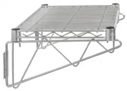 Photo 4 - Étagère murale acier nickelé et chromé avec consoles 610x360 mm - vogue - u200 - Vogue - U200