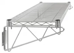 Photo 4 - Étagère murale en acier chromé avec consoles 910x360 mm - vogue - u201 - Vogue - U201