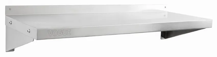 Étagère murale en acier inoxydable 900x300 mm avec équerres capacité 50 kg - vogue - y750 - Vogue - Y750