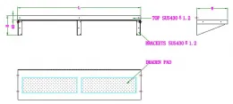 Photo 2 - Étagère murale inox 430 avec consoles 1200x400 mm - combisteel - 7490.0205 - Combisteel - 7490.0205