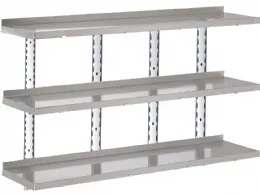 Photo 2 - Étagère murale inox 430 sans consoles 1800x400x40 mm - gastro m - gn188 - Gastro m - GN188