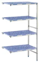 Étagère rayonnage en angle aluminium et polypropylène 4 niveaux 1051x500x1750 mm - tournus - gm620 - Tournus - GM620