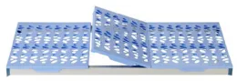 Photo 2 - Étagère rayonnage en angle aluminium et polypropylène 4 niveaux 1251x500x1750 mm - tournus - gm621 - Tournus - GM621