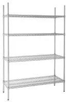 Étagère rayonnage métal galvanisé 4 niveaux 1220x457x1840 mm - vogue - l928 - Vogue - L928