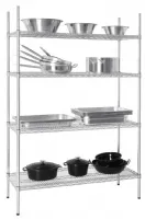 Photo 3 - Étagère rayonnage métal galvanisé 4 niveaux 1220x457x1840 mm - vogue - l928 - Vogue - L928