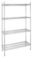 Étagère rayonnage métal galvanisé 4 niveaux 915x457x1830 mm - vogue - l927 - Vogue - L927