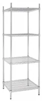 Étagère rayonnage zinc galvanisé 4 niveaux 610x610x1830 mm - vogue - u884 - Vogue - U884