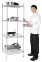 Photo 3 - Étagère rayonnage zinc galvanisé 4 niveaux 610x610x1830 mm - vogue - u884 - Vogue - U884