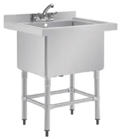 Évier profond en inox 770x600x900 mm - vogue - ce141 - Vogue - CE141
