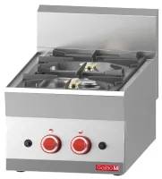 Feu vif gaz à poser 2 feux 8,6 kW 400x650x280 mm - Gastro M - GL916