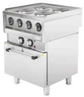 Photo 4 - Fourneau électrique sur four 4 feux triphasé 7 kw 600x600x850 mm - buffalo - sa808 - Buffalo - SA808