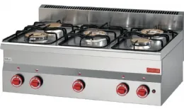 Photo 2 - Fourneau gaz à poser 5 feux 15,5 kw 900x600x280 mm - gastro m - gn016 - Gastro m - GN016