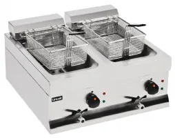 Photo 2 - Friteuse professionnelle à poser monophasé 2 cuves 2 x 9 litres avec vidange - lincat - j537 - Lincat - J537