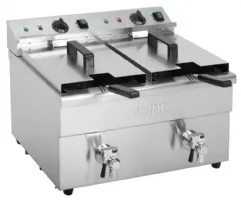 Friteuse professionnelle à poser monophasé 2 cuves 15 l - buffalo - ct012 - Buffalo - CT012