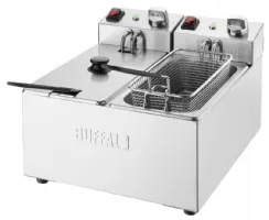Photo 4 - Friteuse professionnelle à poser monophasé 2 x 3 l - buffalo - cu615 - Buffalo - CU615
