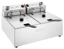 Friteuse professionnelle à poser monophasé 2 x 5 L avec vidange - Buffalo - CU624 - Buffalo - CU624 Friteuse professionnelle à poser monophasé 2 x 5 L avec vidange - Buffalo - CU624 - Buffalo - CU624