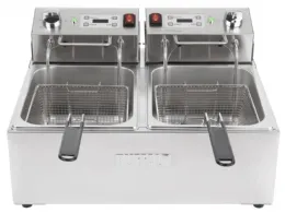 Photo 4 - Friteuse professionnelle à poser monophasé 2 x 5 l avec vidange - buffalo - cu624 - Buffalo - CU624