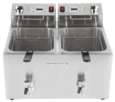 Photo 2 - Friteuse professionnelle à poser monophasé 2 x 8 l - buffalo - cu621 - Buffalo - CU621