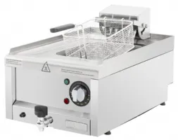 Photo 3 - Friteuse professionnelle triphasée à poser 8 l 6 kw - buffalo - cu476 - Buffalo - CU476