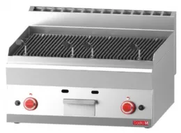 Grill professionnel gaz à poser avec pierres de lave 700x650x280 mm - Gastro M - GN062