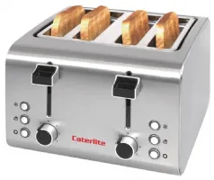 Photo 3 - Grille-pain professionnel à poser 4 tranches 1,6 kw monophasé - caterlite - cp929 - Caterlite - CP929