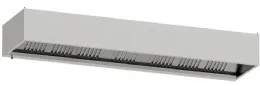 Hotte professionnelle sans moteur 3500x900 mm avec 7 filtres labyrinthes - Diamond - CGL3500-SG6