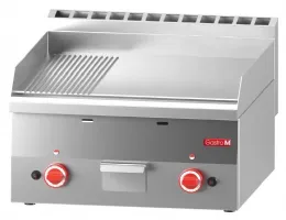 Plancha gaz à poser plaque 2/3 lisse 1/3 rainurée 10,4 kW - Gastro M - GN025 Plancha gaz à poser plaque 2/3 lisse 1/3 rainurée 10,4 kW - Gastro M - GN025