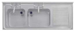Photo 2 - Plonge égouttoir à droite inox 1500x600x900 mm - vogue - dy824 - Vogue - DY824
