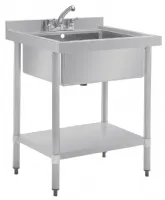 Plonge en acier inoxydable à droite 750x600x900 mm - vogue - gj537 - Vogue - GJ537