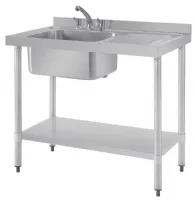 Photo 3 - Plonge inox égouttoir à droite 1000x600x900 mm - vogue - dy820 - Vogue - DY820