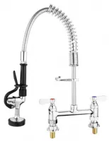 Robinet douchette double avec socle et crochet de retenue - vogue - dl832 - Vogue - DL832