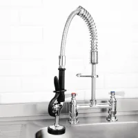 Photo 2 - Robinet douchette double avec socle et crochet de retenue - vogue - dl832 - Vogue - DL832
