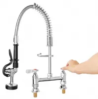 Photo 3 - Robinet douchette double avec socle et crochet de retenue - vogue - dl832 - Vogue - DL832