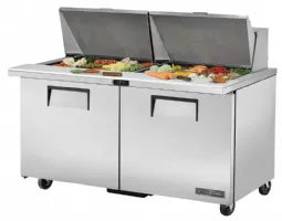 Saladette réfrigérée 2 portes pleines capacité 338 l bacs gn 1/6 positive - true - fb003 - True - FB003
